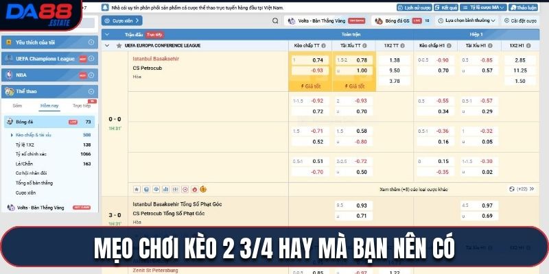 Mẹo chơi kèo 2 3/4 hay mà bạn nên có