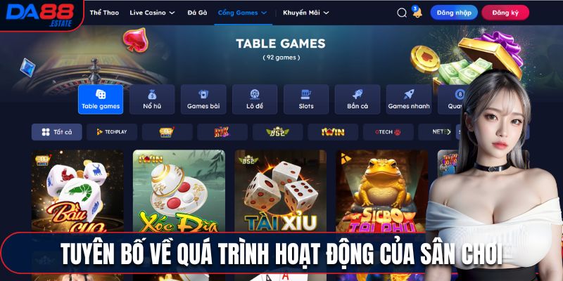 Tuyên bố về quá trình hoạt động của sân chơi 